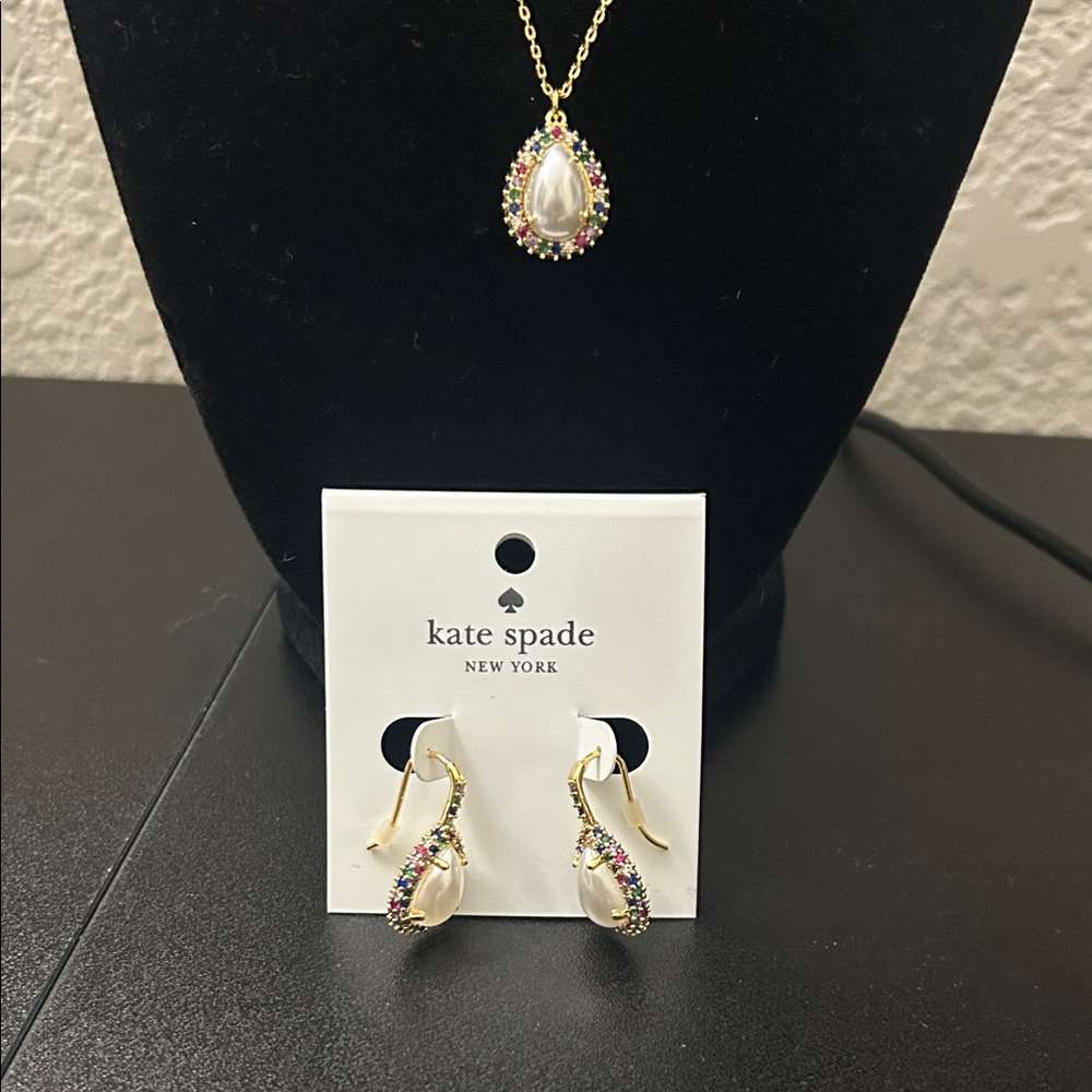 Kate Spade Gold Necklace with Pearl Pendant - Picture 2 of 5
